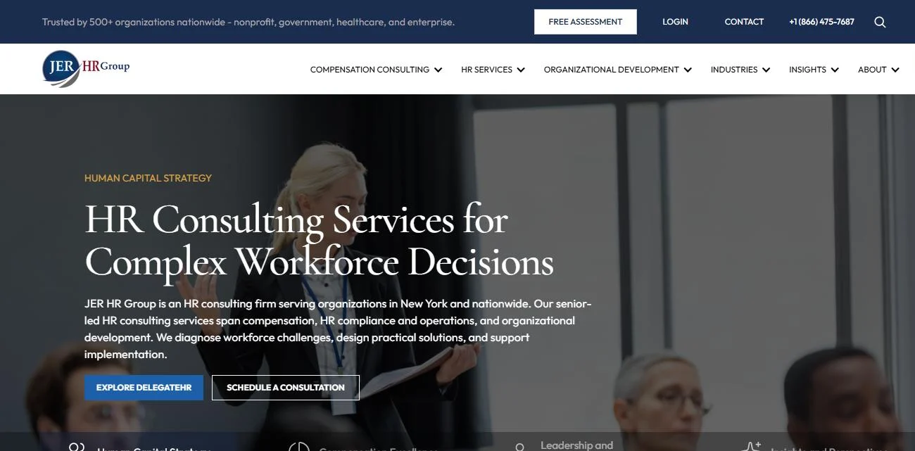 JER HR Group website by Hypergrow